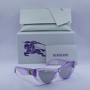 Burberry BE4421U 40956G Cat Eye Sunglasses - Violet/Grey Mirror